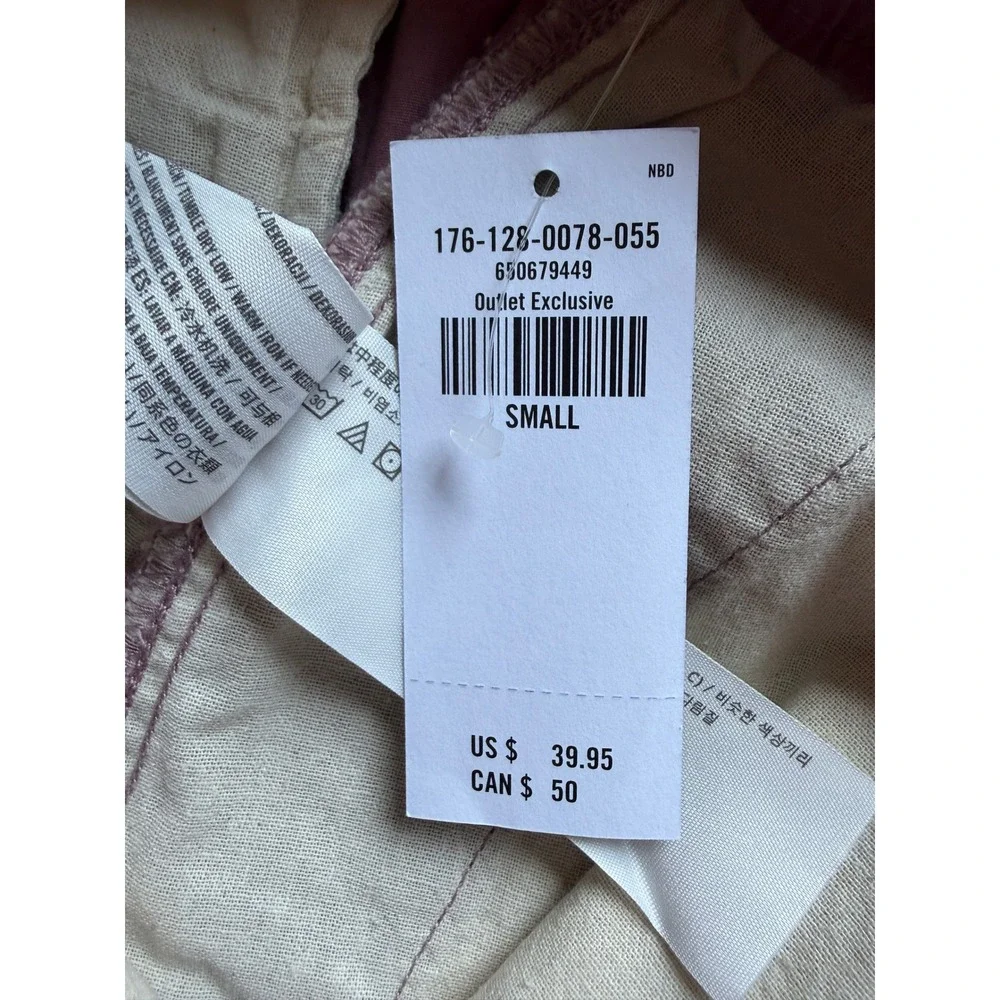 NWT Abercrombie & Fitch Mens 7 Inch Pull-On Shorts S Mauve Pink Elastic Waist